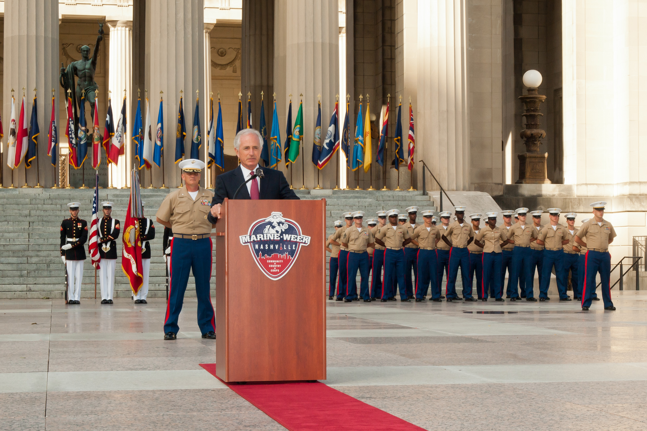 Day 3 - September 11th - Marine Week Nashville - Senator Bob Corker - 9/11 Memorial Service